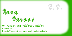 nora varosi business card